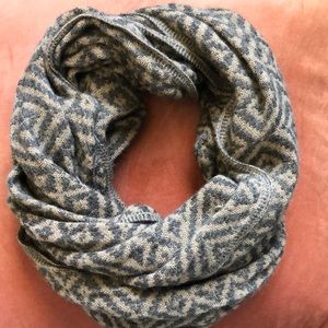 Brown and tan infinity scarf